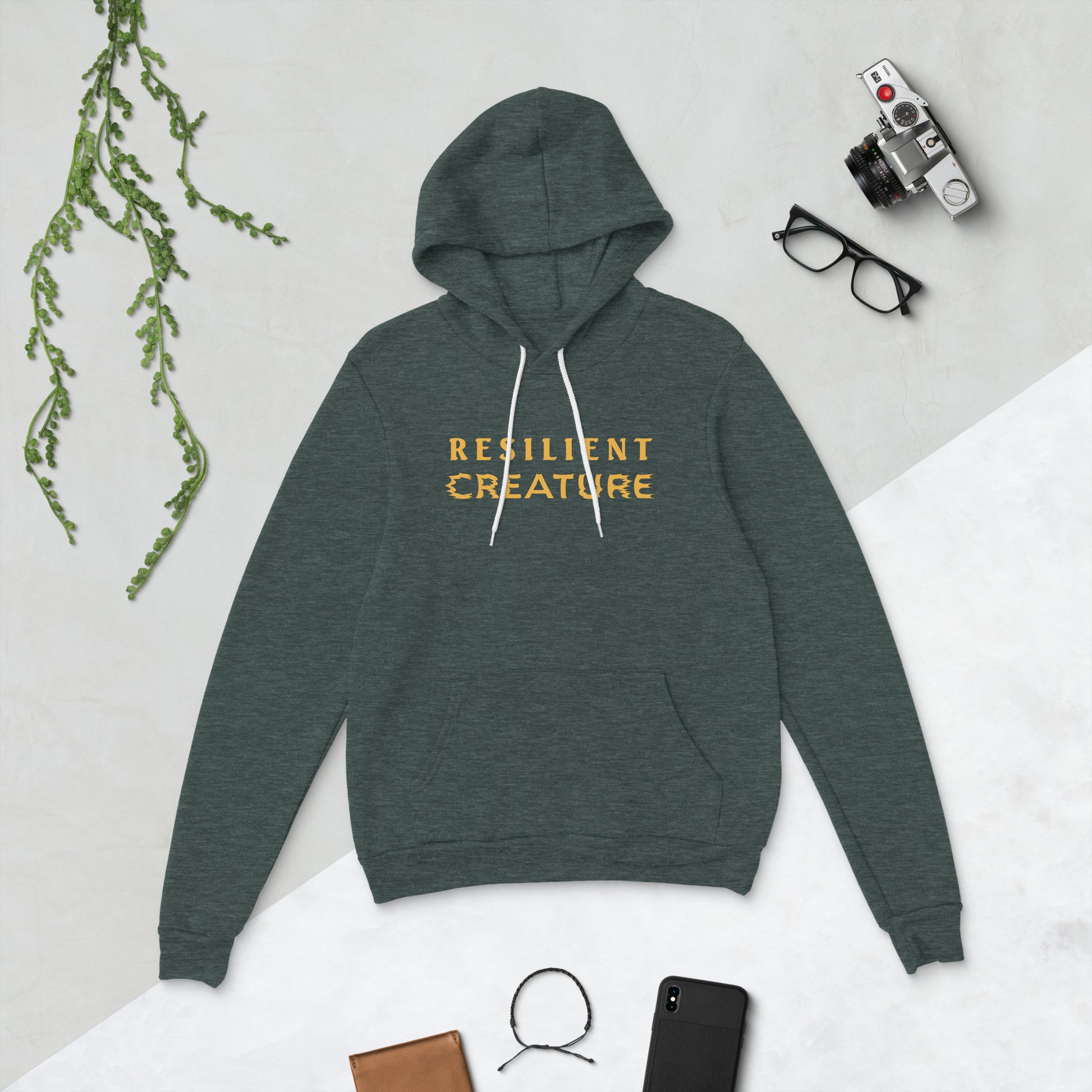 Resilient Creature Golden Men Hoodie | EMENEVO